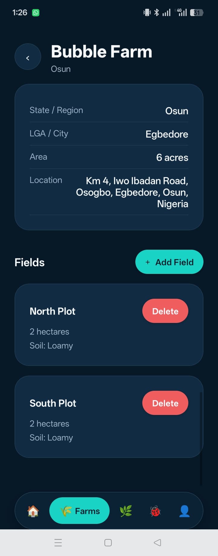 AgroGuard — Fields