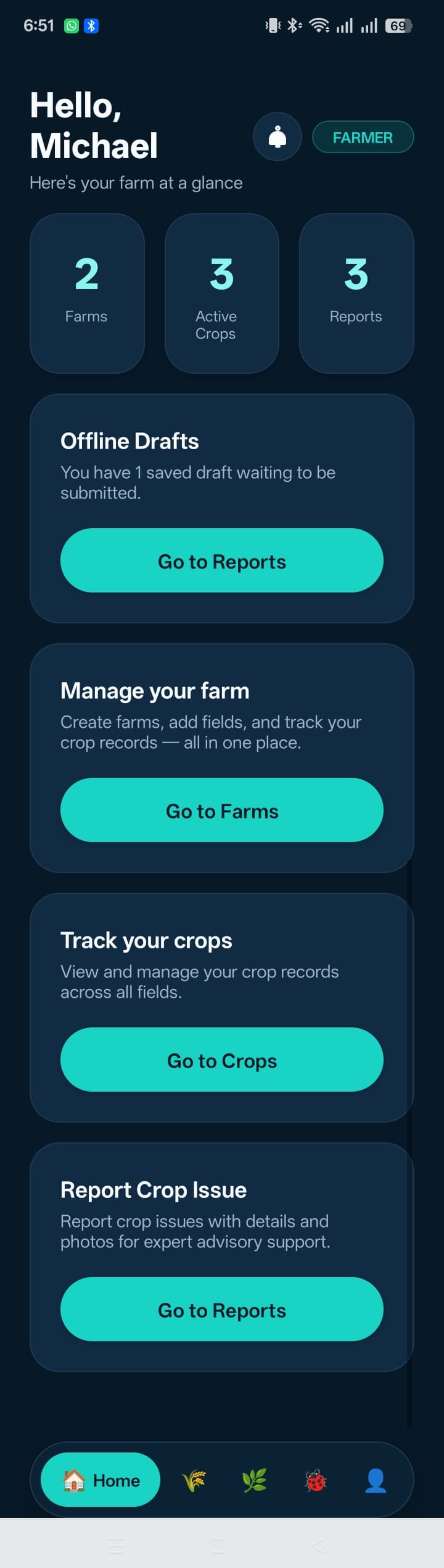 AgroGuard — Offline Drafts & Retry