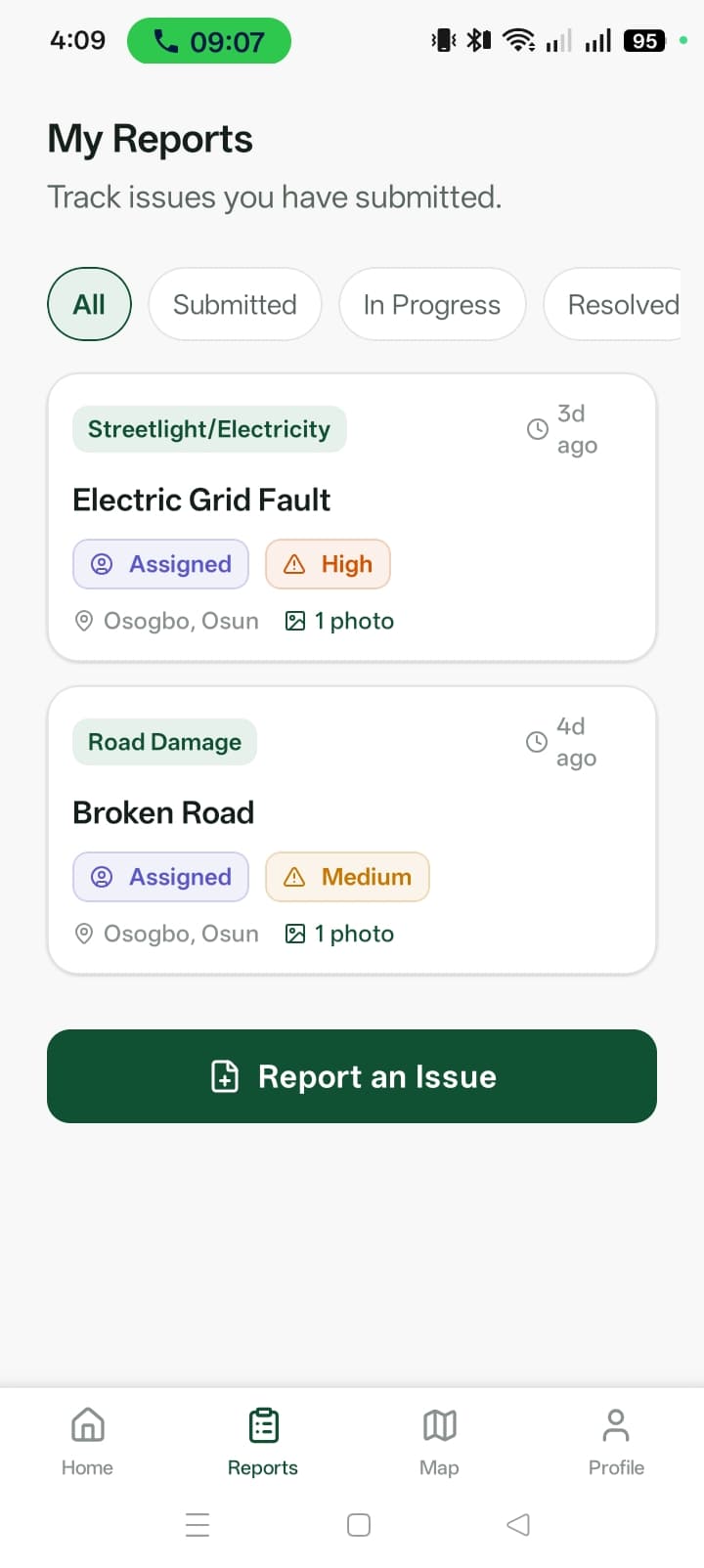 CivicFix — My Reports